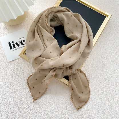 Women's Cotton Linen Triangular Binder Silk For Scarfs