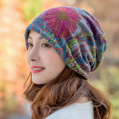 Women's Korean Bandana Windproof Warm Twisted Hat Hats & Caps