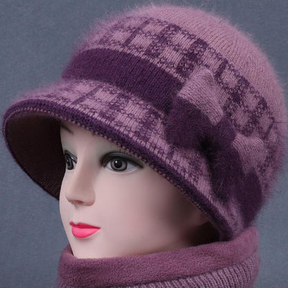 Woolen Winter Bow Warm Knitted Hat Hats & Caps