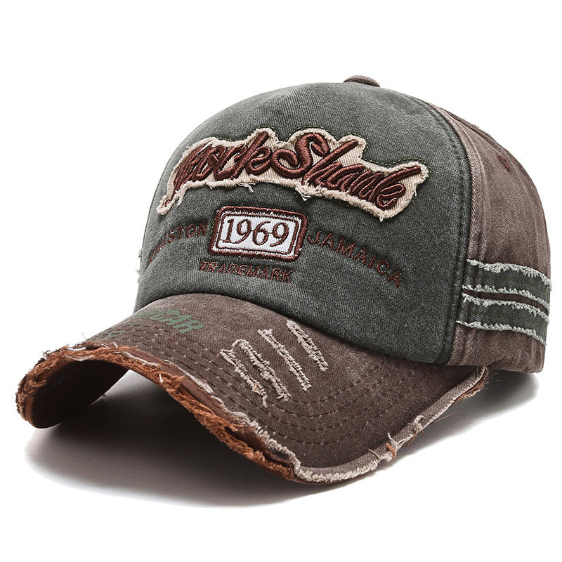 Women's & Men's Washed Old Peaked Outdoor Fishing Days Broken Hats & Caps