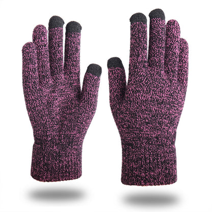 Knitted Fleece-lined Thickened Wool Keep Warm Gloves