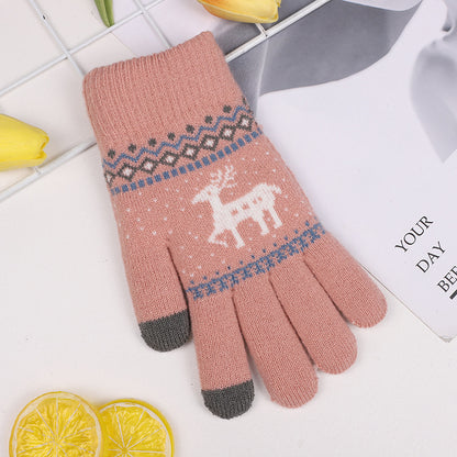 Women's & Men's Thickened Fleece-lined Winter Warm Touch Screen Cycling Christmas Gloves