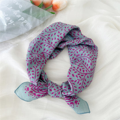 Women's Cashew Cotton Linen Versatile Square Small Scarfs