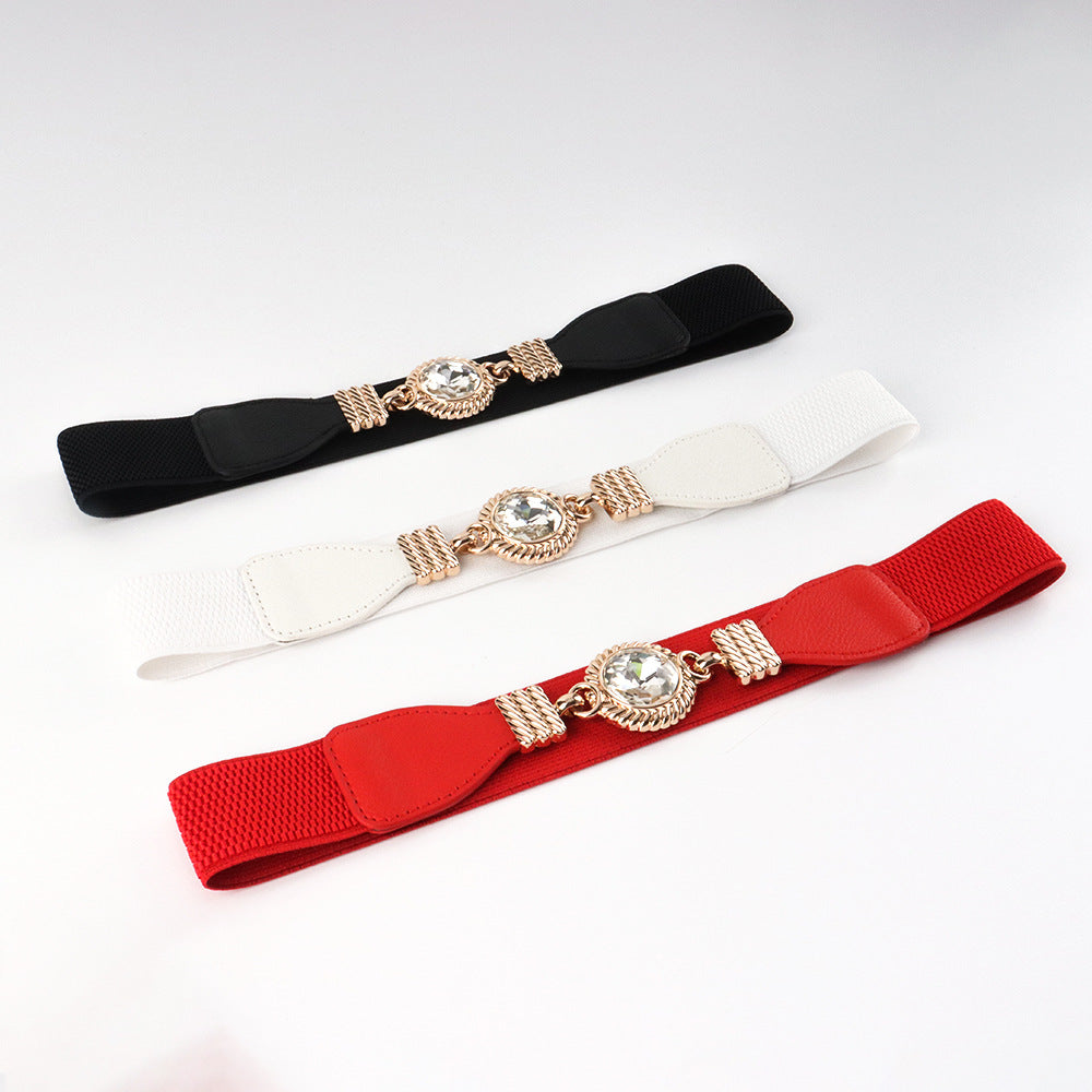 Fashion Elastic Thin Dress Shirt Waist Belts