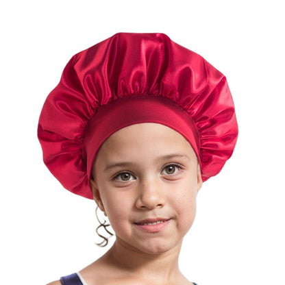 Children's Nightcap Elastic Artificial Silk Small Round Kids' Headwear