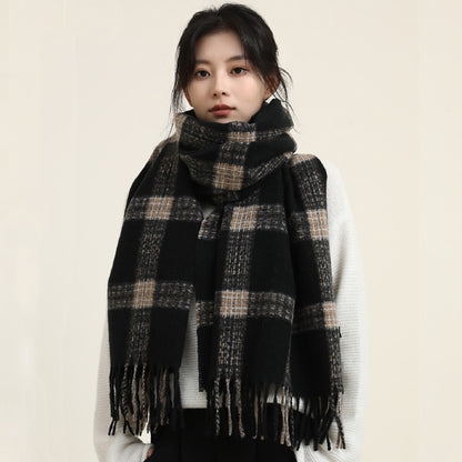 Women's Korean High-grade Thickened Warm Loop Yarn Scarfs