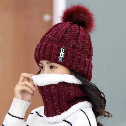 Women's Winter Korean Style Wool Hat Fleece-lined Hats & Caps