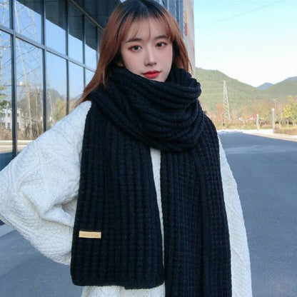 Women's Lengthened Windproof Solid Color Outdoor Sweet Scarfs