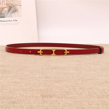 Women's Fashion Decoration Korean Jeans Smooth Buckle Belts