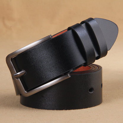 Men's Green Wide Korean Style Business Casual Belts