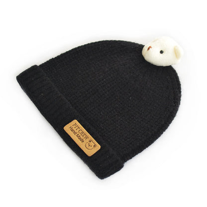 Children's Cat Brother Knitted Hat Cute Three-dimensional Kids' Headwear