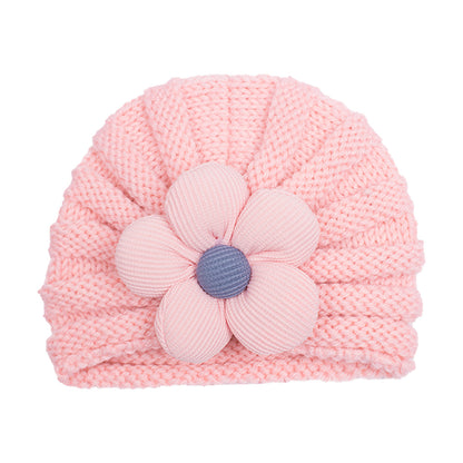 Children's Winter Warm Flower Knitted Hat Multicolor Kids' Headwear