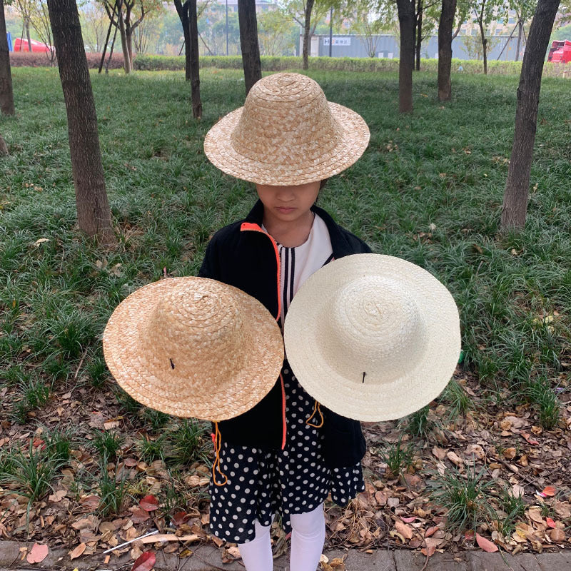 Children's Wheat-straw Hat Environmental Protection Boys Beach Kids' Headwear