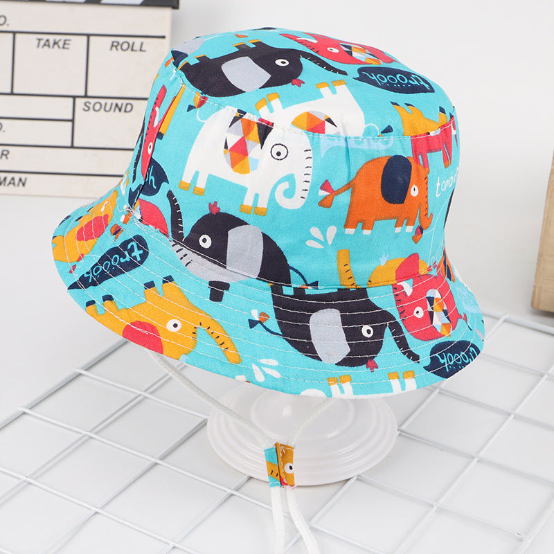 Children's Bucket Thin Korean Style Big Brim Kids' Headwear