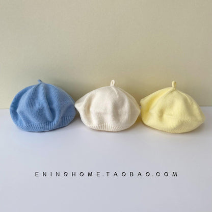 Style Beret Spring Knitted Wool Keep Kids' Headwear