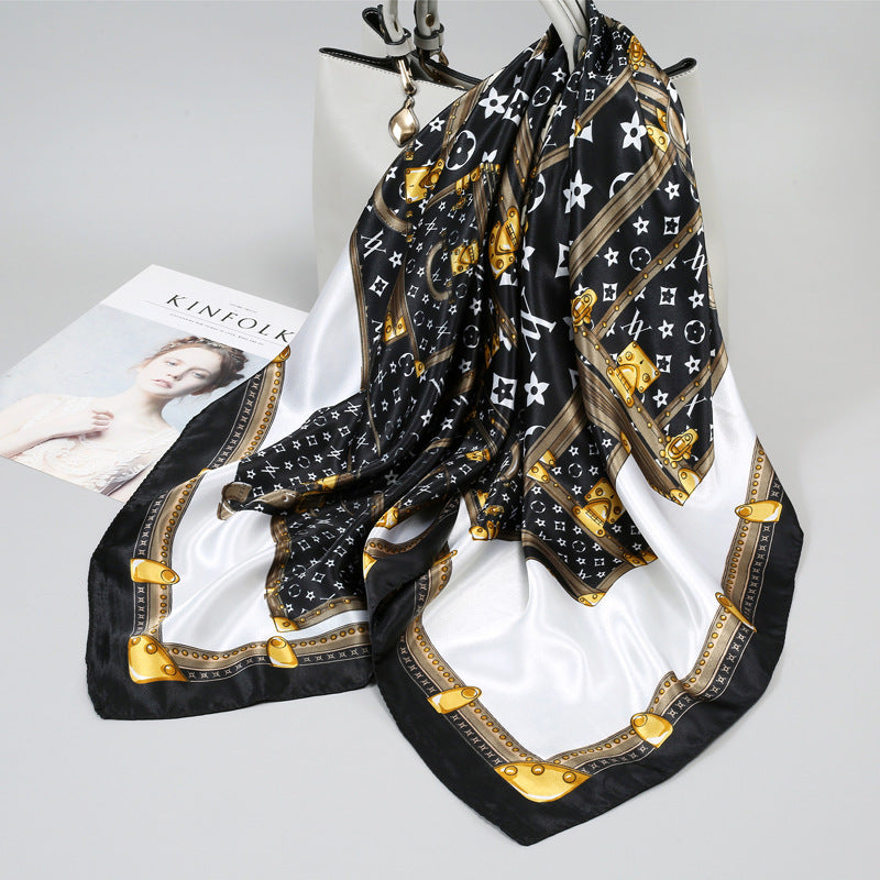 Large Kerchief Printed Female Mother's Outer Scarfs