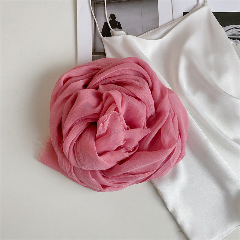 Women's Thin Desert Shawl Color Wins Cotton Scarfs