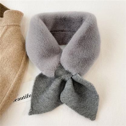 Stitching Furry Imitate Rex Rabbit Fur Scarfs