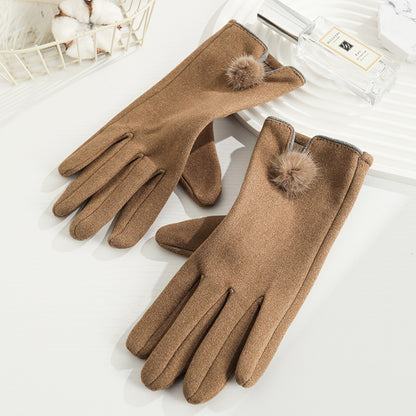 Women's & Men's Fashion Outdoor Riding Fleece-lined Thickened Cold Gloves