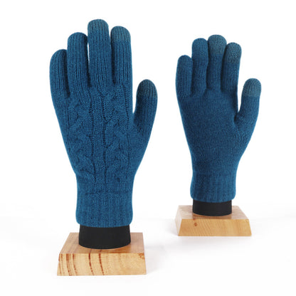 Women's & Men's Winter Warm Touch Screen Knitted Wool Gloves