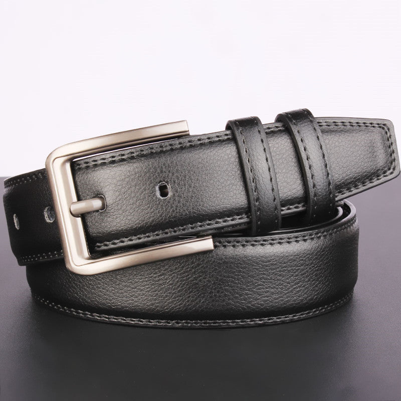 Men's Leather Pin Buckle Cowhide Casual Belts