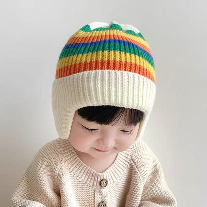 Children's Hat Boy Knitted Color Woolen Warm Kids' Headwear