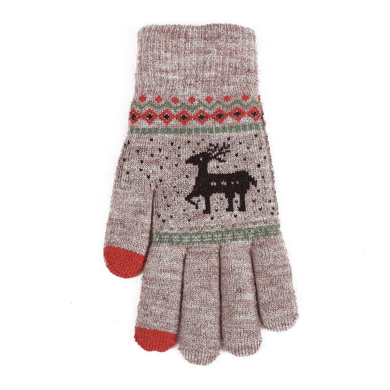 Women's & Men's Thickened Fleece-lined Winter Warm Touch Screen Cycling Christmas Gloves