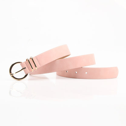 Women's Four Korean Style Simple Alloy Pin Buckle Belts