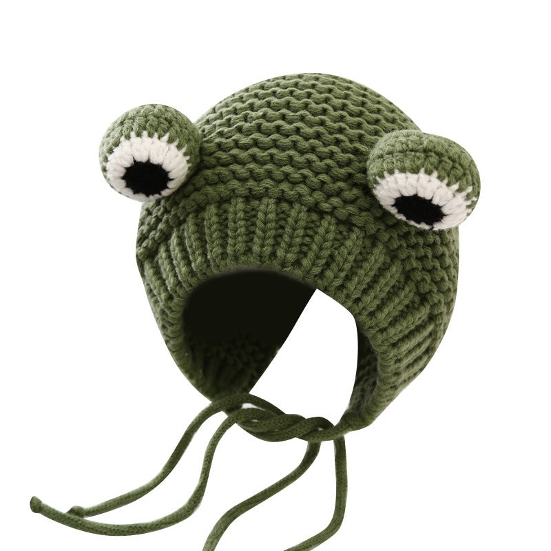 Frog Knitted Woolen Infant Fun Cute Kids' Headwear