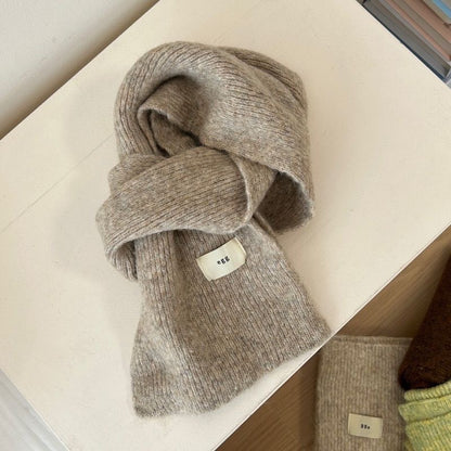 Soft Glutinous Korean Style Mohair Female Winter Scarfs