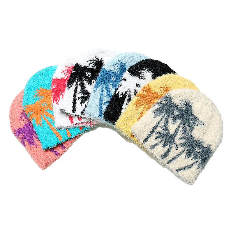 Women's Warm Hat Outdoor Plush Beanie Brimless Hats & Caps