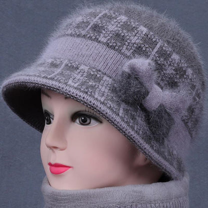 Woolen Winter Bow Warm Knitted Hat Hats & Caps