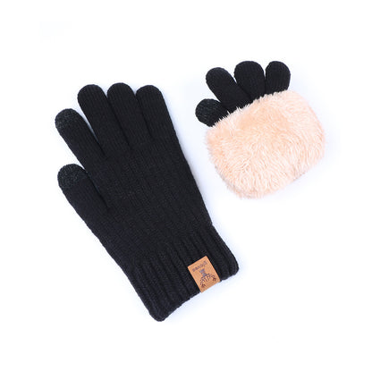 Men's Thickened Fleece-lined Winter Touch Screen Warm Gloves