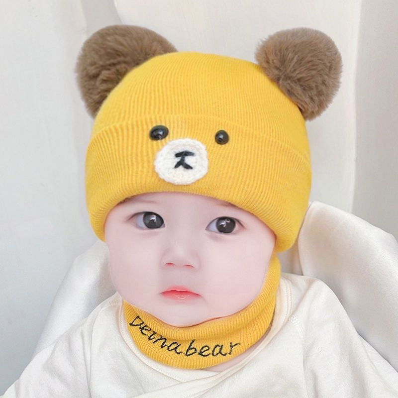 Women's & Men's For Two-piece Set Months Wool Winter Kids' Headwear