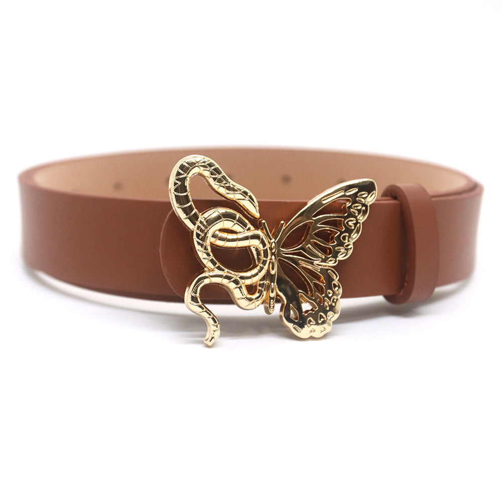 Snake Butterfly Buckle Jeans Skirt Shaped Accessory Belts