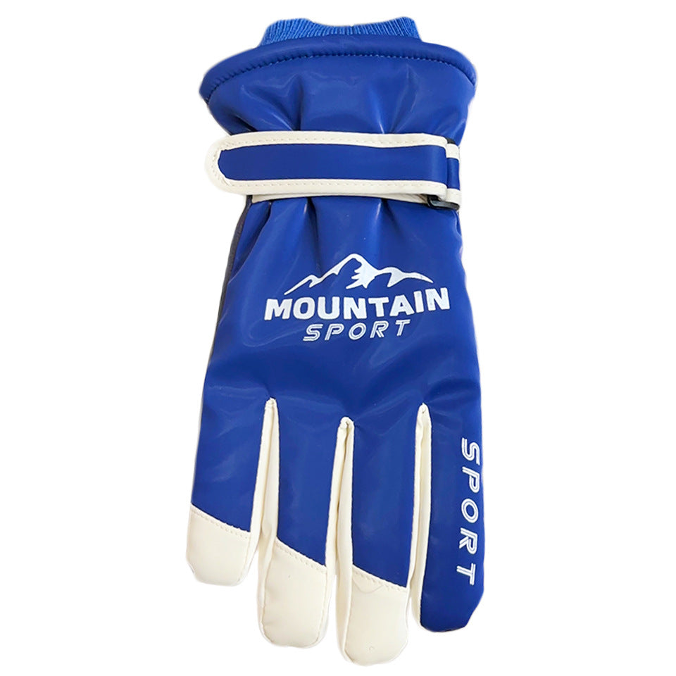 Men's Cold Protection Fleece Drawstring Wind Skid Gloves