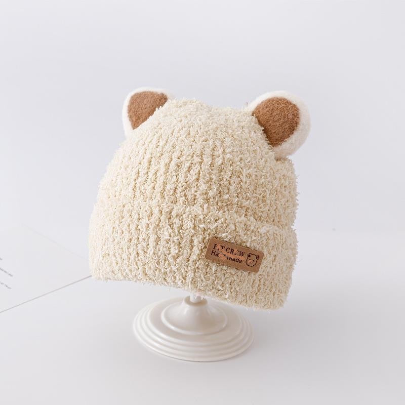 Korean Style Boys Plush Bonnet Knitted Kids' Headwear