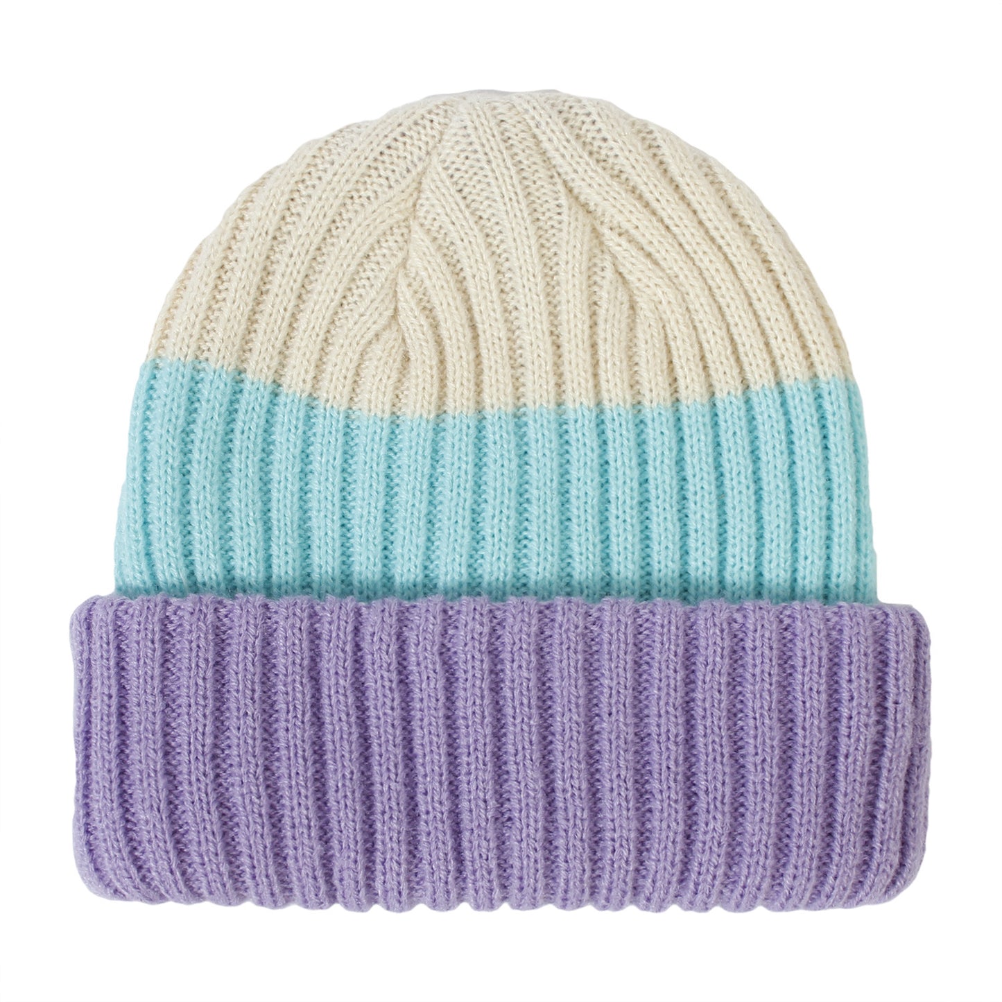 Children's Hat Warm Striped Mixing Colors Boys Kids' Headwear