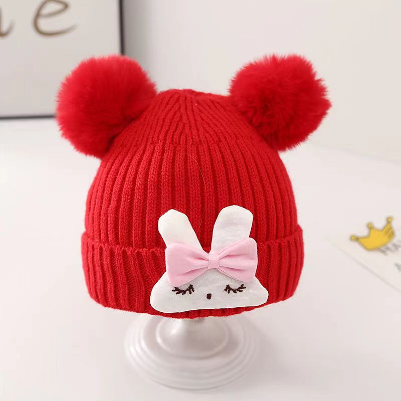 Women's & Men's Cute Cartoon Bunny Woolen Winter Keep Warm Kids' Headwear