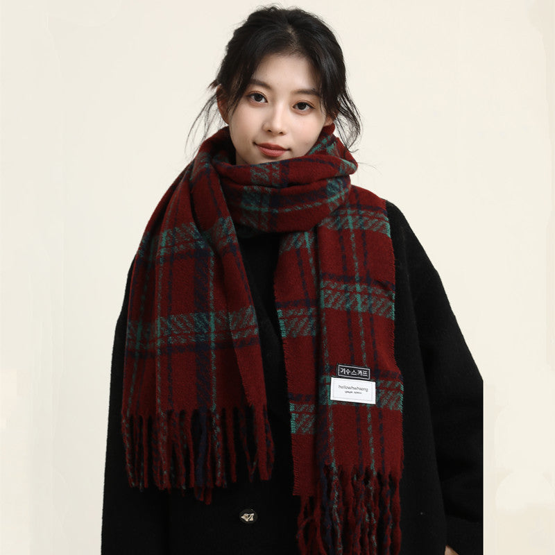 Women's Korean High-grade Thickened Warm Loop Yarn Scarfs