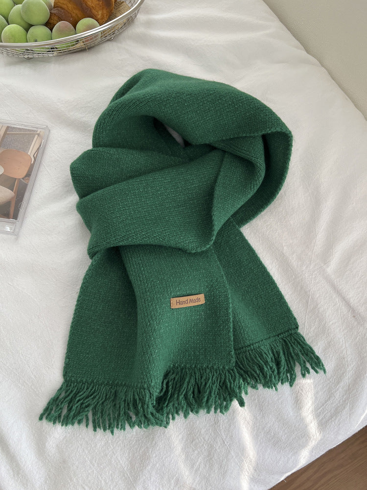 Women's Winter Versatile Solid Color Cashmere Narrow Scarfs