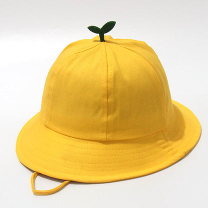 Children's Bucket Hat Yellow Printed Sun Cute Kindergarten Kids' Headwear