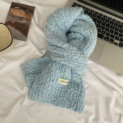 Macaron Comfortable Solid Color Beanie Wool Scarfs