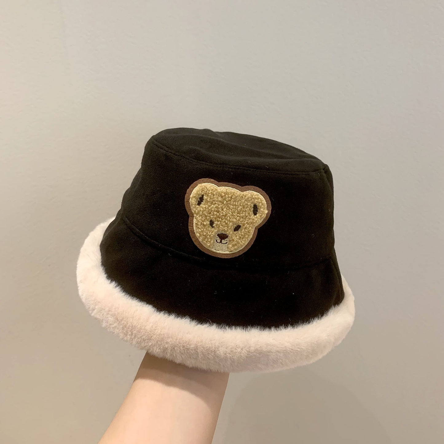 Hat Bear Boys Bucket Thickened Fleece Kids' Headwear