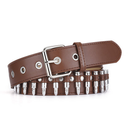 Women's & Men's Fashion Bullet Inlaid Personality Punk Decoration Belts