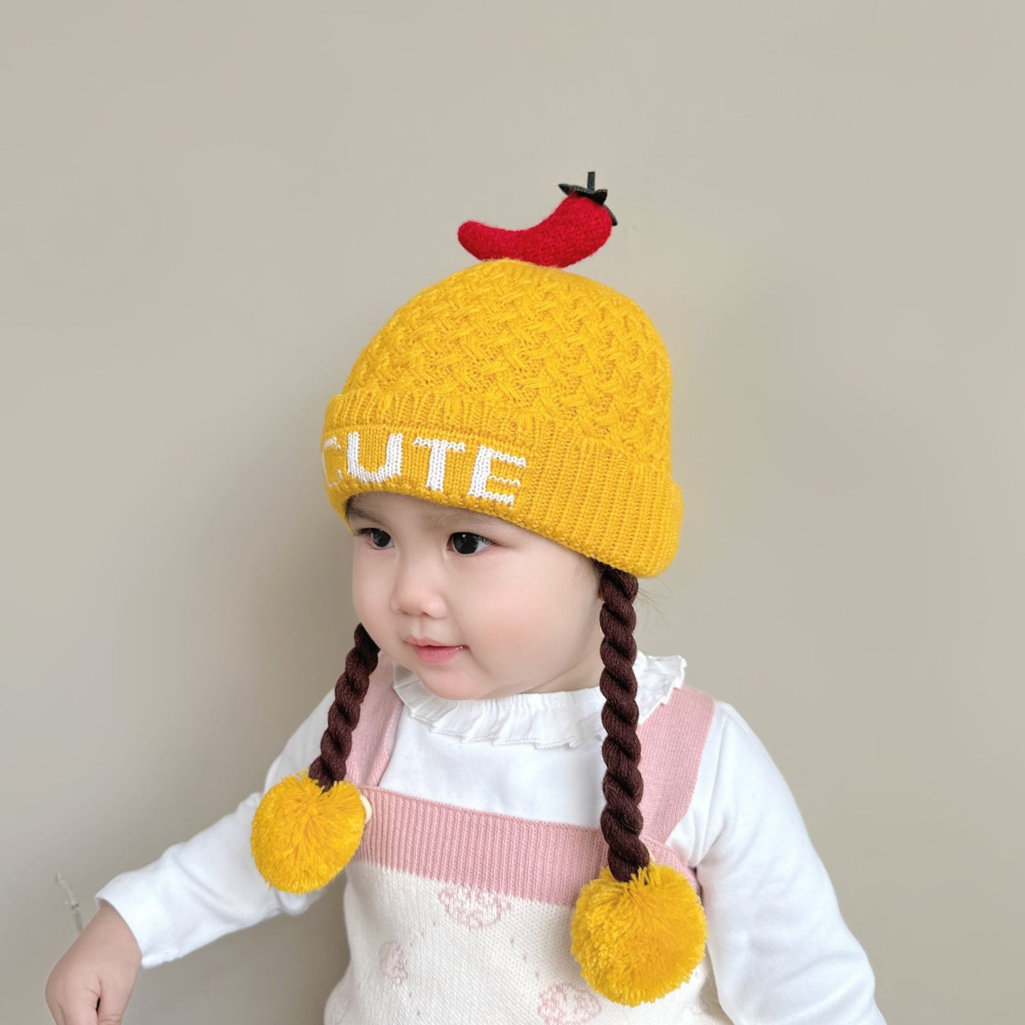 Wig Knitted Hat Travel Thermal Head Cover Kids' Headwear