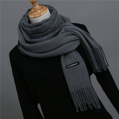 Women's Color Artificial Cashmere Monochrome Fashion Warm Scarfs