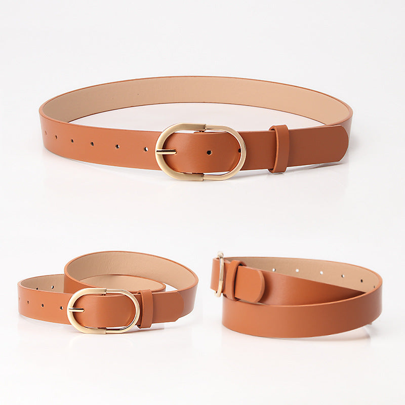 Women's Simple Style Pin Buckle Versatile Decorative Belts