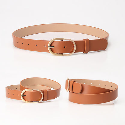 Women's Simple Style Pin Buckle Versatile Decorative Belts