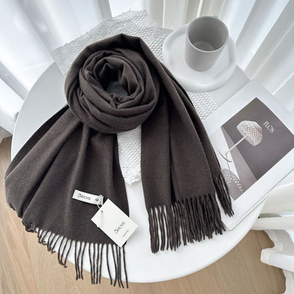 Women's Cashmere Texture Thickened Warm Korean Fashion Scarfs